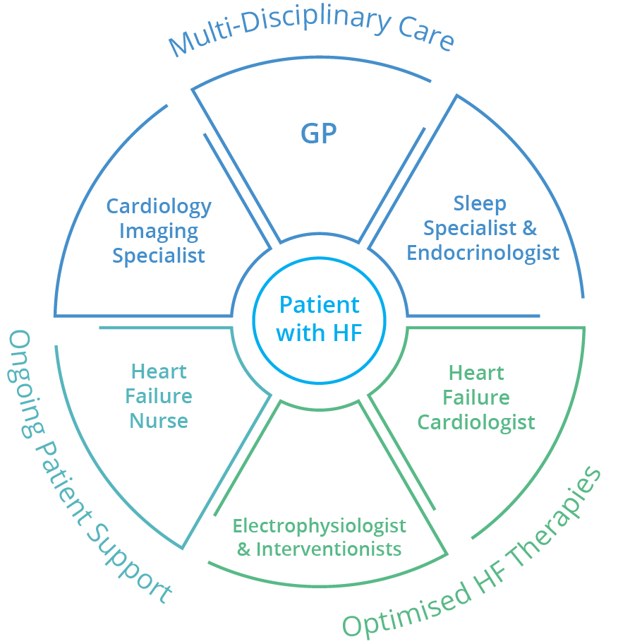Holistic multidisciplinary care model centred on the patient with heart failure